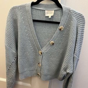Line & dot S Blue cardigan